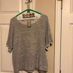 Gray Striped Women's Top EUC